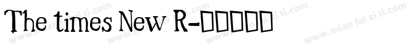 The times New R字体转换